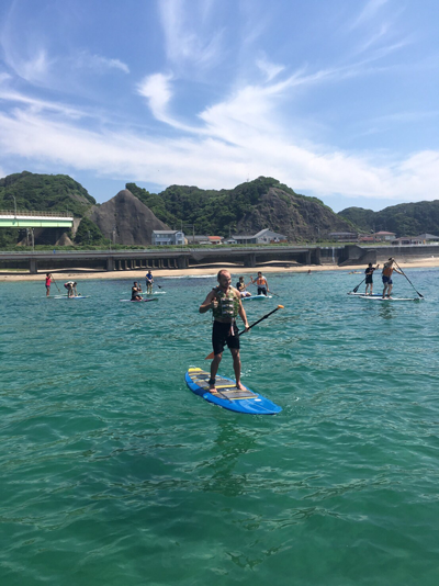 外国人留学生のためのサーフィン(SUP)講習会2