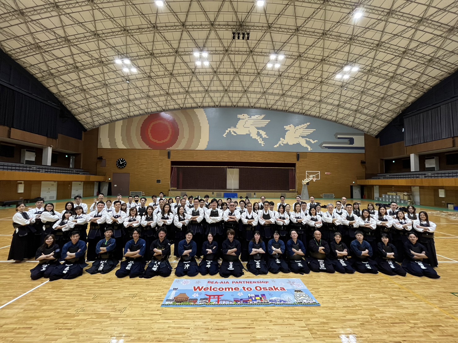 「外国人向け剣道体験ツアーSAMURAI TRIP」×「パナソニック株式会社 エレクトリックワークス社」剣道体験ツアー80名@大阪　(2023)3