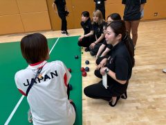 ボッチャ日本代表チーム練習見学の様子